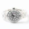 Salvatore Marra Ceramic Metal Watch SM23103-WHA Date Display Water Resistant White Ceramic Case & Band