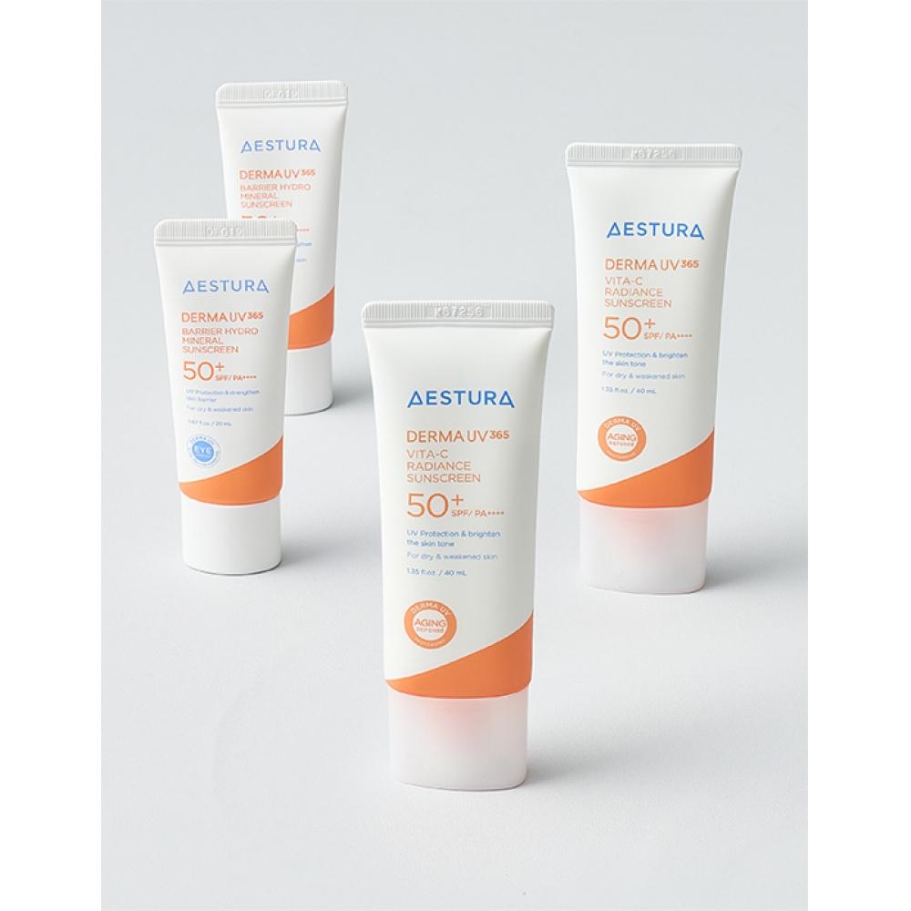 Estra New Derma Uv365 Vita C radianCe Moisture Sun Cream 40ml + 40ml  + New radianCe Moisture SunCream 20ml 2 Free Dose