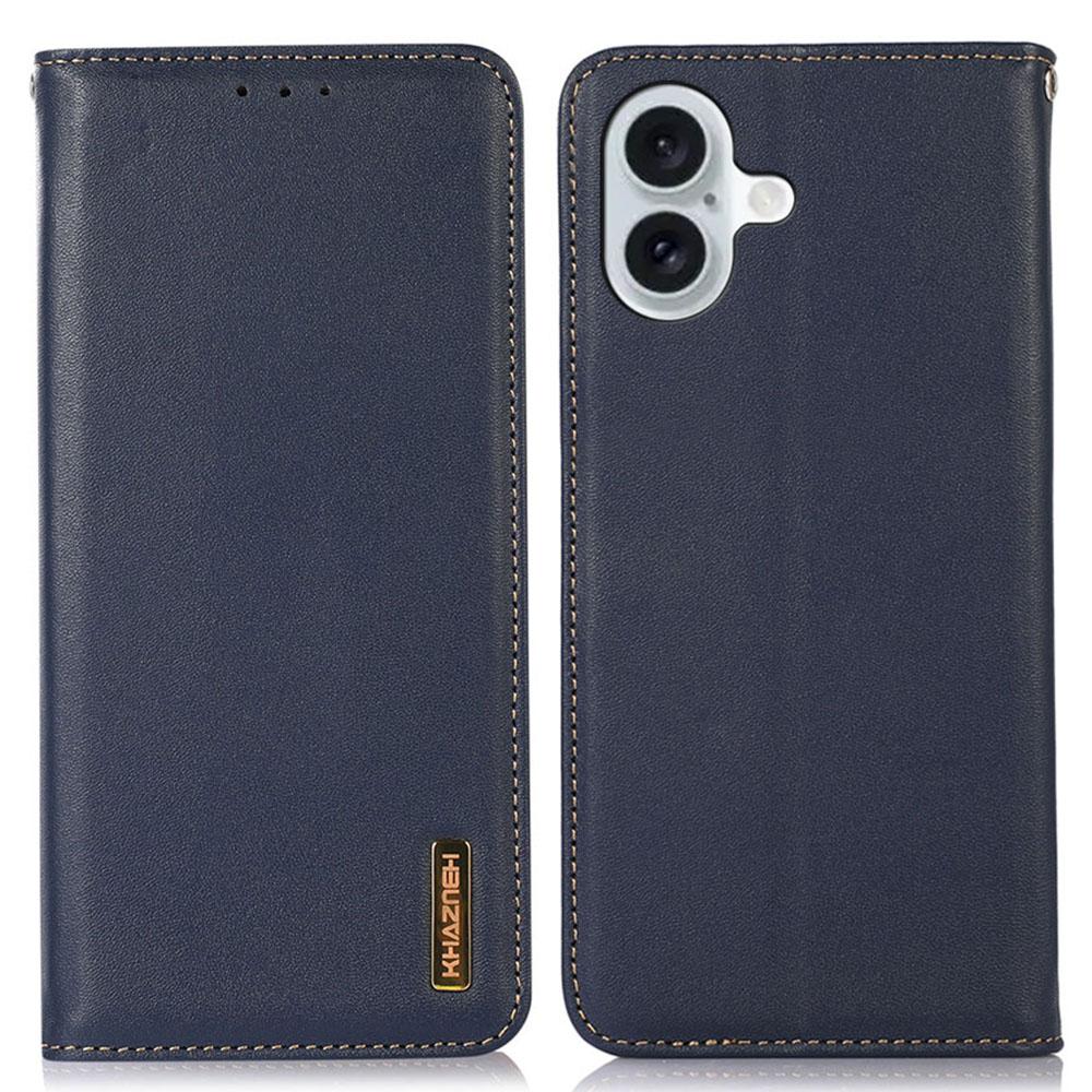 KHAZNEH Etui na iPhone 17 Portfel Skórzany Pokrowiec na Telefon Tekstura Nappa