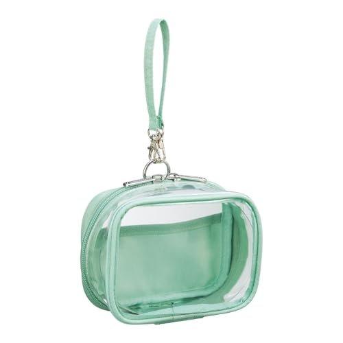Lihit Lab myfa Oshikatsu Decoration Circle Pouch Charcoal Black A3330-24 Clear Window Bag for Plushies Pins