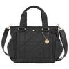 Clan Women's Nylon Shoulder Bag, 2-Way, Crossbody, Lightweight, Water-Repellent, Quilted, with Multifunctional Pockets, Stands Free, Elegant, Stylish