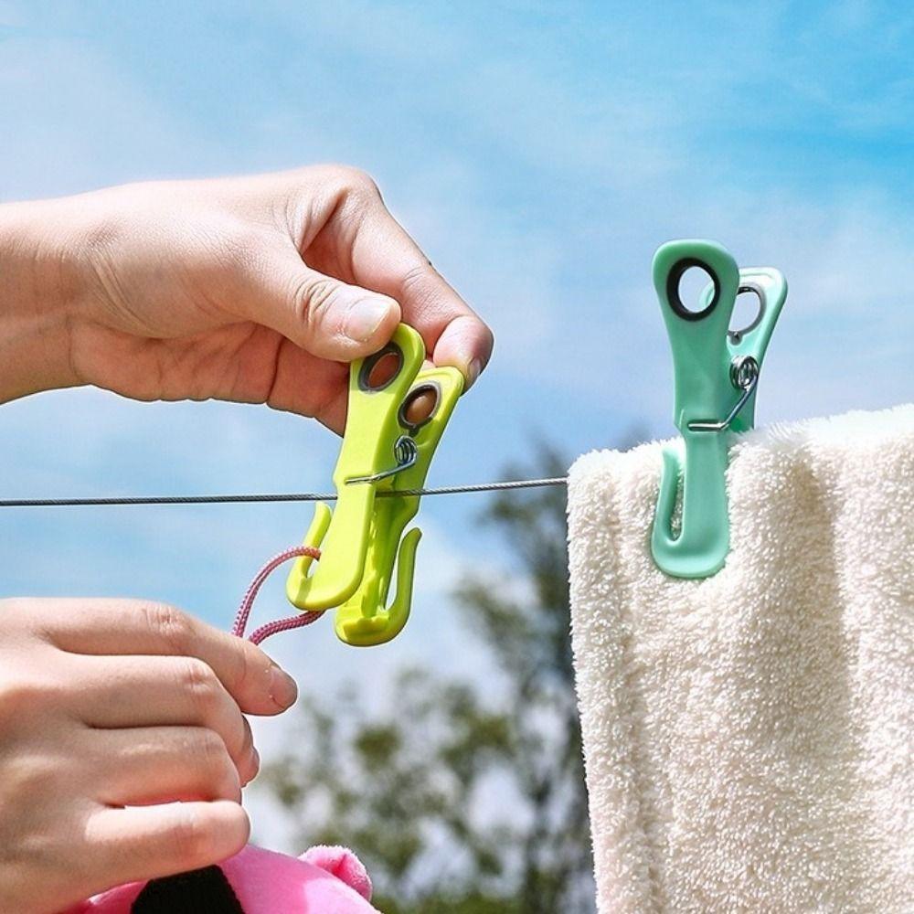 24PCS Strong Grip Anti-Tip Clips Heavy-Duty Clothes Pegs Clothes Clip  Drying Clothes