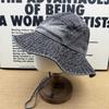 Retro Wind Gradual Change Denim Bucket Hat Men and Women Old Breathable Comfortable Anti-drop Rope Four Seasons Universal Basin Hat