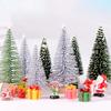 Sisal Snow Landscape Architecture Tree with Small Miniature Christmas Trees for Tabletop Decor Crafts