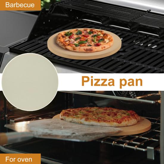 Cordierite Pizza Stone for Oven And Grill Square Baking Sheet Thermal Shock Resistant Cooking Stone Multi-Purpose Round