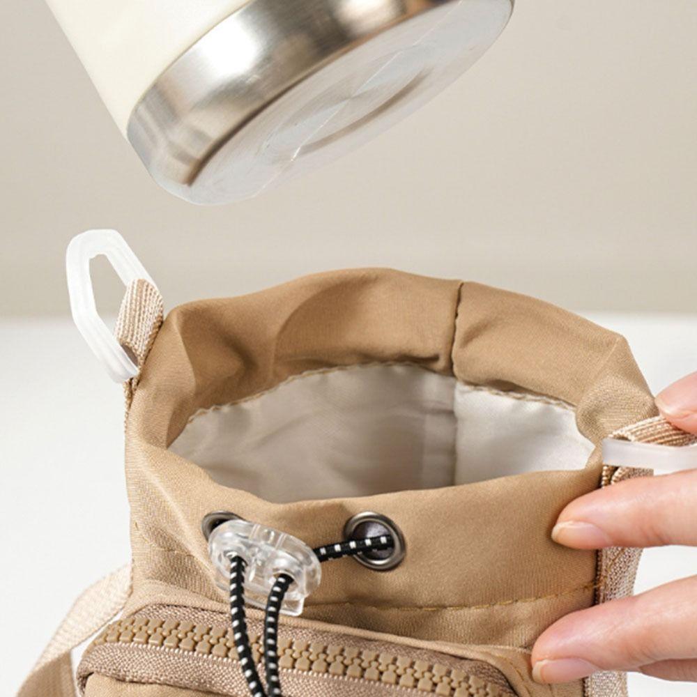 Front Pocket Thermos Bottle Holder Large Capacity Cup Sleeve Pouch  Camping