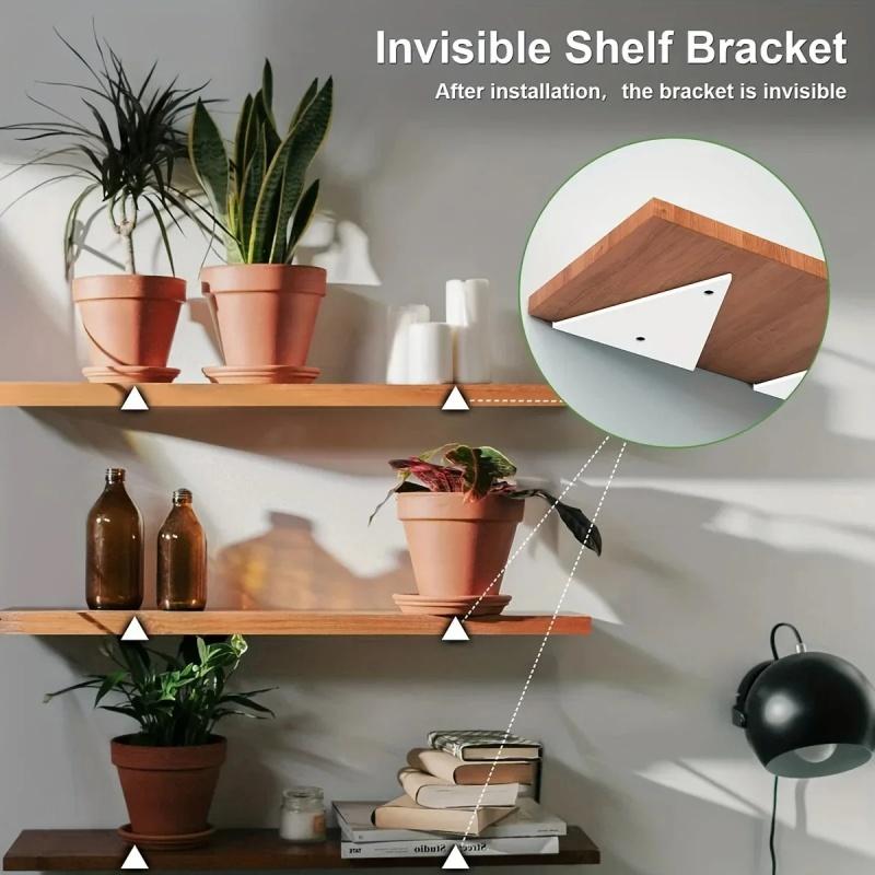 Shelf Bracket Triangle Bracket Heavy-duty Shelf Invisible Wooden Board Bracket Hardware Stamping Parts Storage Support Frame