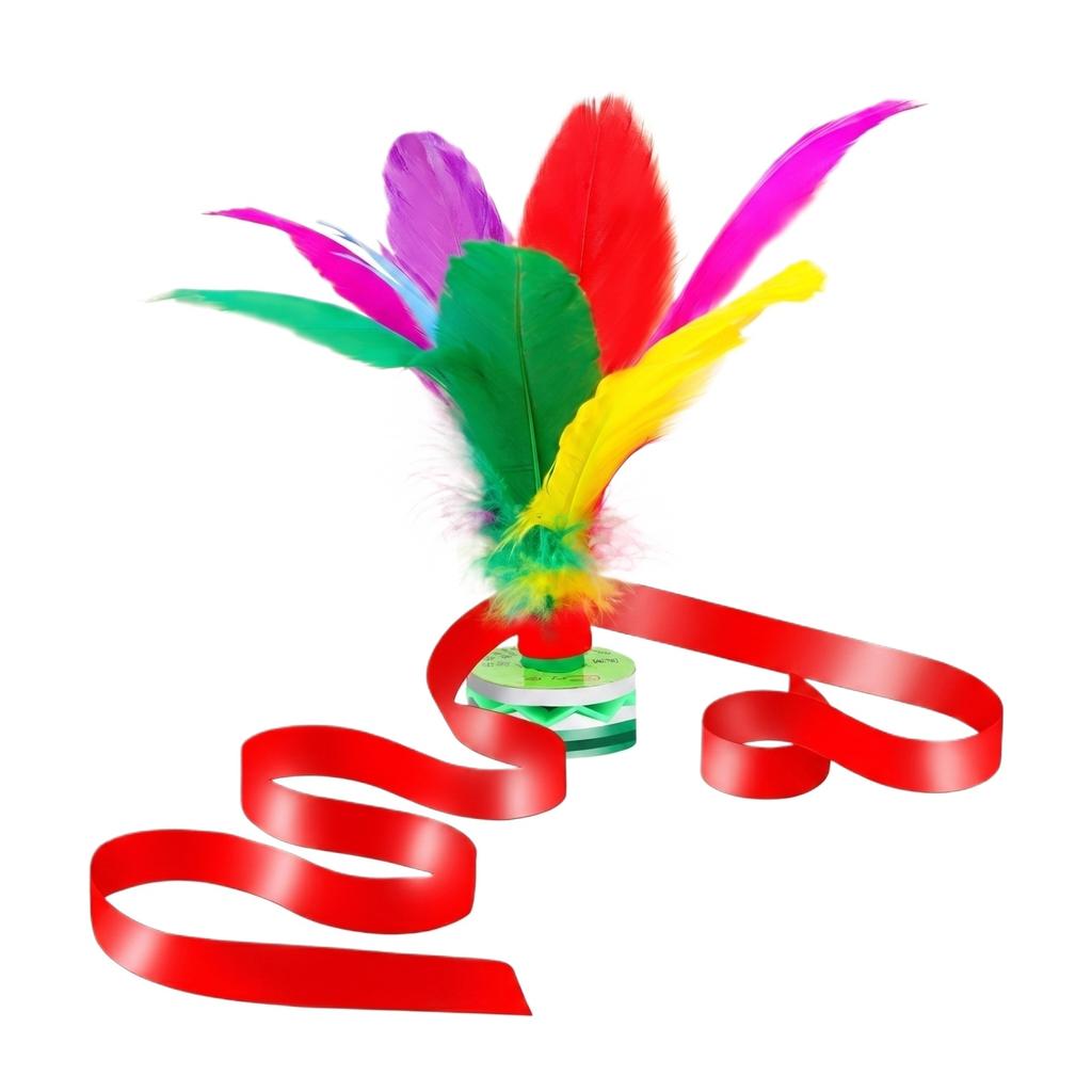 Traditional Feather Shuttlecock for Jianzi Foot Kick Game Durable Handmade Sports Training Equipment with Natural Feathers and Weighted Base
