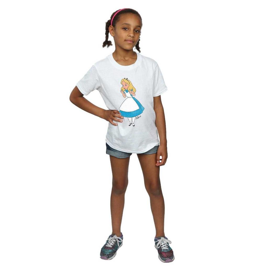 Alice In Wonderland Dziewczęca klasyczna bawełniana koszulka