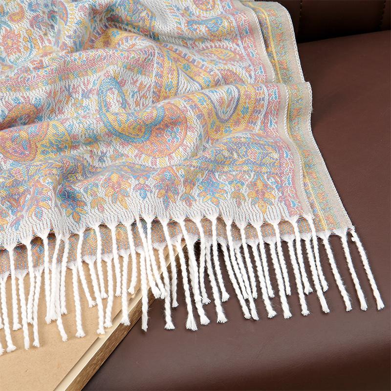 New Shawl Warm Winter Scarf Hijab Women Print Paisley Cashmere Pashmina Thick Wrap Head Neck Foulard Luxury  Blanket Echarpe