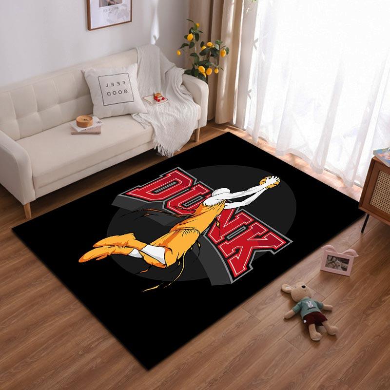 

Basketball Dunk Carpet with Athlete Design and Bold Red Letters Suitable for use as an anti-slip for living room bedroom sofas 40x60cm( 15x23in )