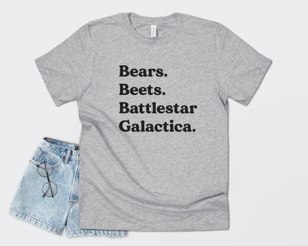 

Bears Beets Battlestar Galactica T-shirt Tee Funny The US Office Dwight Schrute 4XL