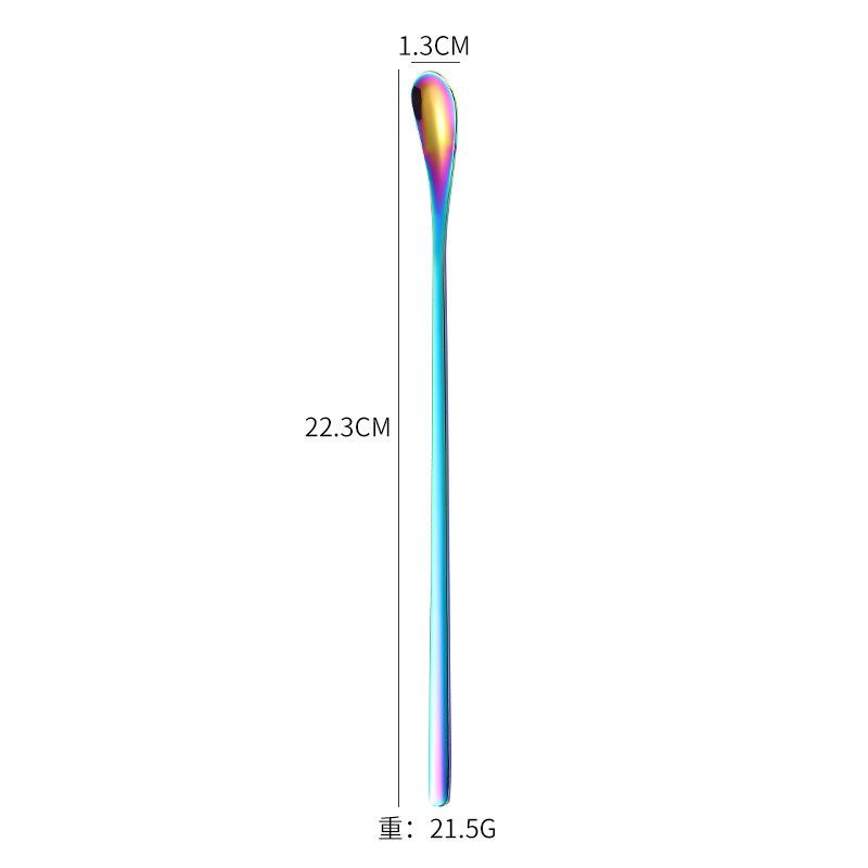 

Ложка для смешивания в японском стиле с длинной ручкой из нержавеющей стали 304, ложка для кофе, меда, мороженого, барменский половник для приправ 2 PCS