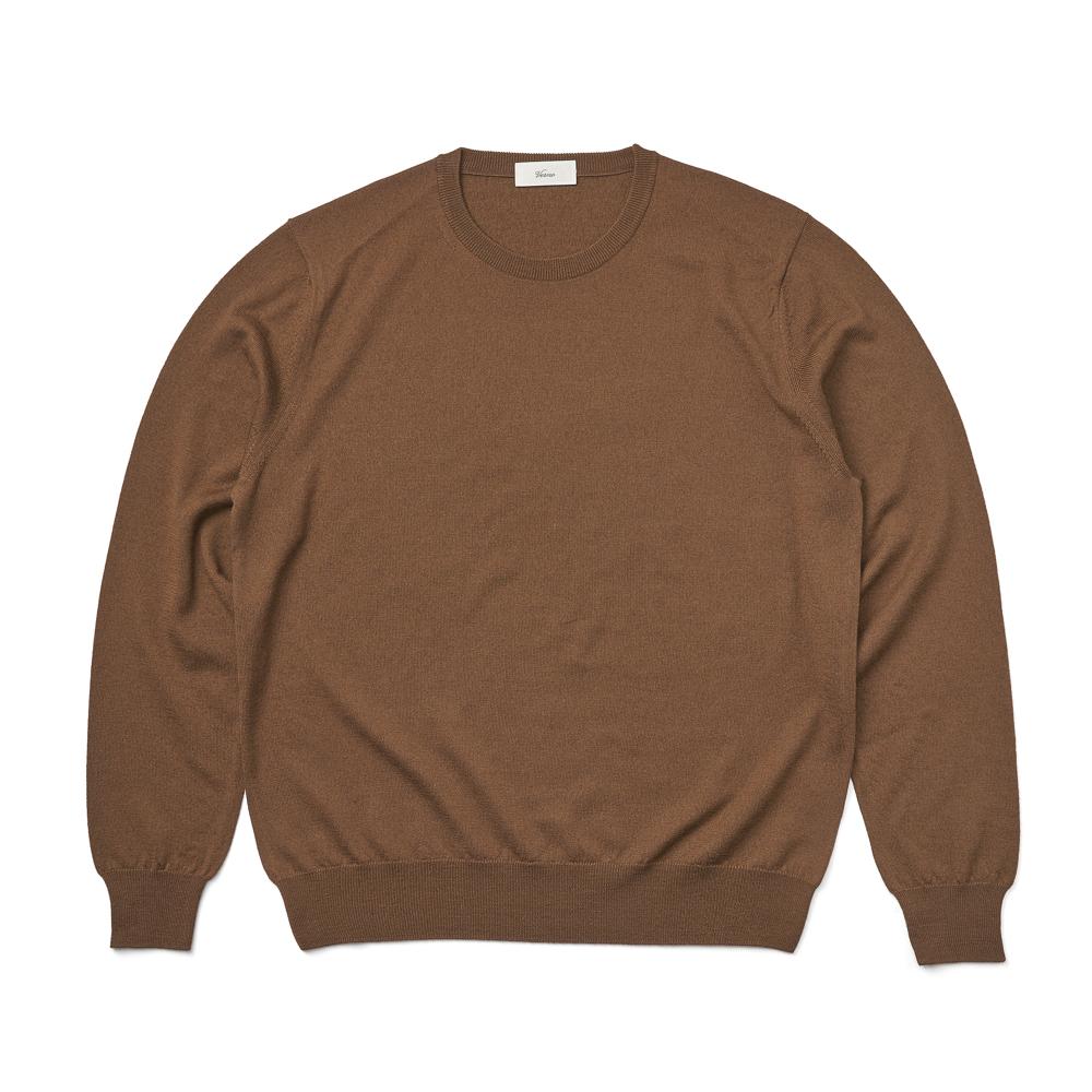 Berno Cashtouch Crew-Neck Knit Brown_Regular-Fit L