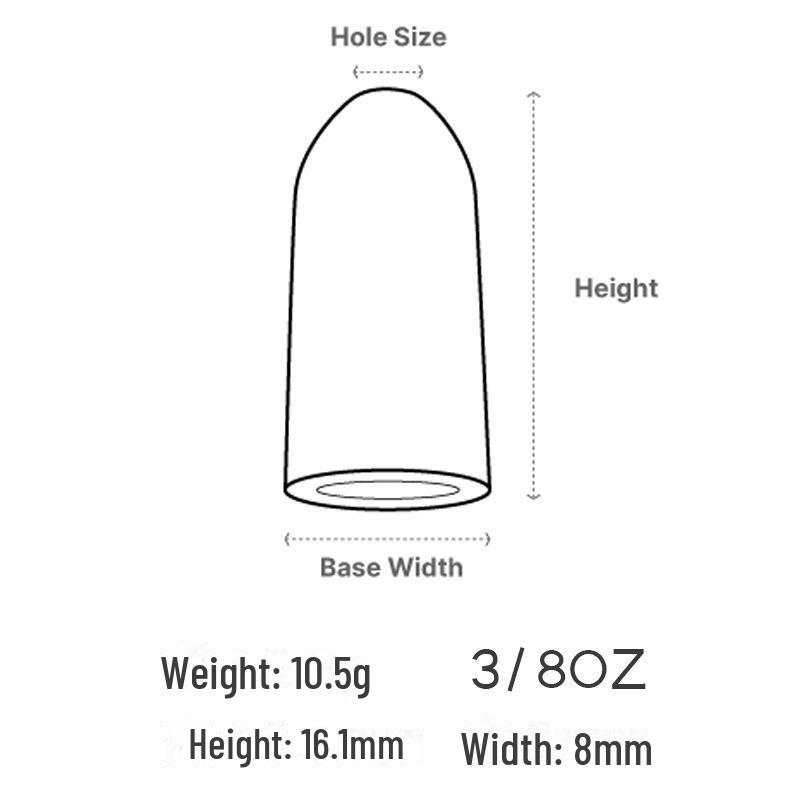 LUREPEAK Tungsten Bullet Sinking Fishing Weight - Anti-Line-Hurt, Long-Distance Casting, Anti-Hang Design