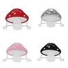 Cute Mushroom Design Soft Pu Round Bag With Chain Strap For Street Style Fashion