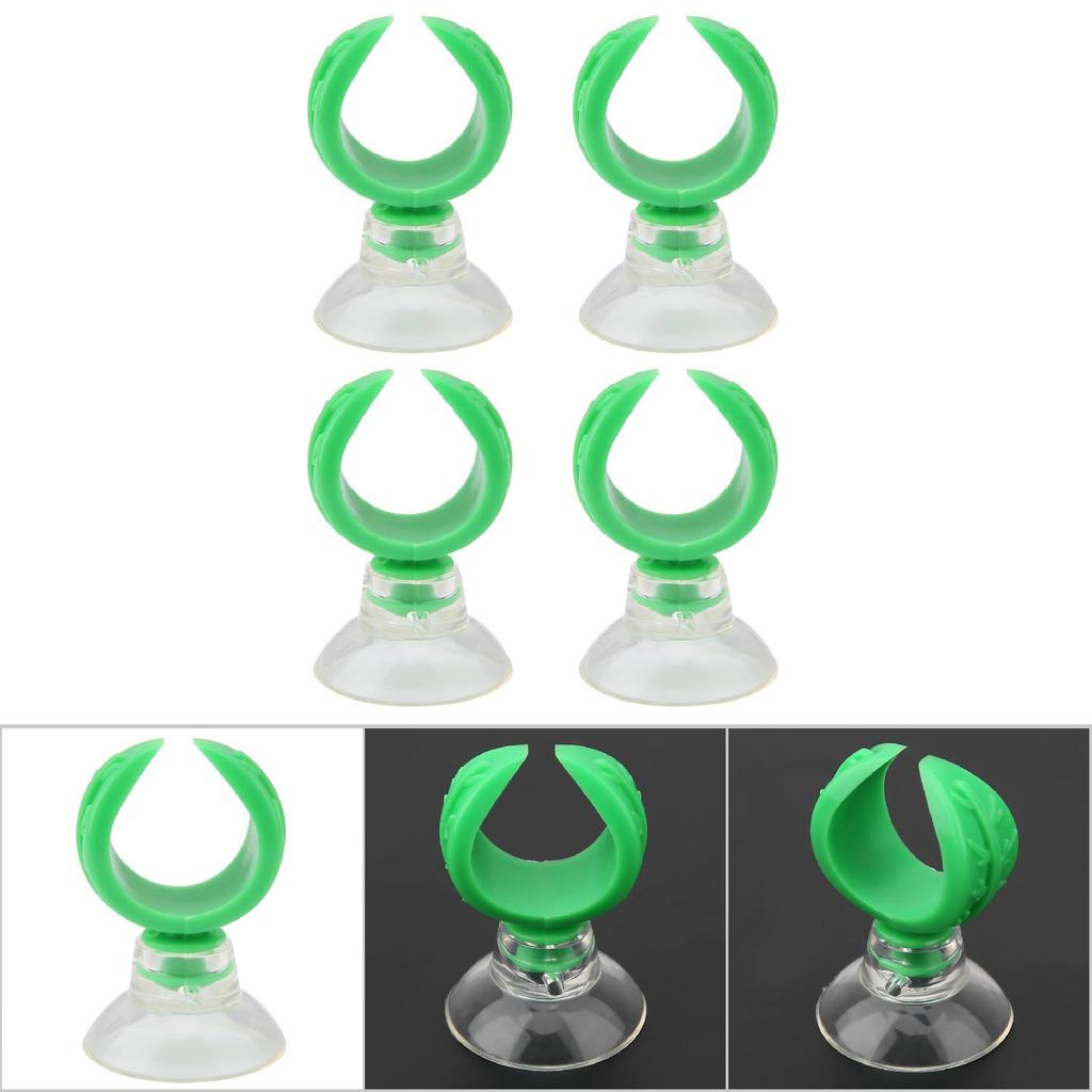 Aquarium Fish Tank Suction Cup Clips Airline Tube Holders Clamps(Green Inner Dia 17.6mm)