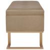 VidaXL Banc avec compartiment de rangement 105 cm Beige Velours