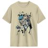 Men's T-Shirt Metal Gear Solid Snake MGS Crazy Pure Cotton Tee Shirt Short Sleeve  T Shirt Crewneck Clothing 4XL 5XL 6XL