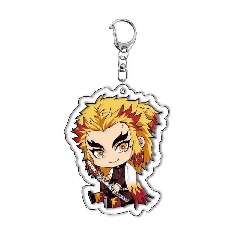 Demon Slayer Kimetsu No Yaiba Tanjiro Nezuko Acrylic Durable Keychain Pendant Anime Merchandise Custom Ready Stock
