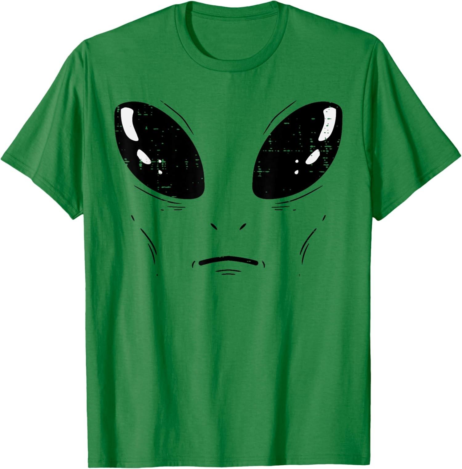Alien Face Space Costume d Halloween dr?le T-shirt unisexe S