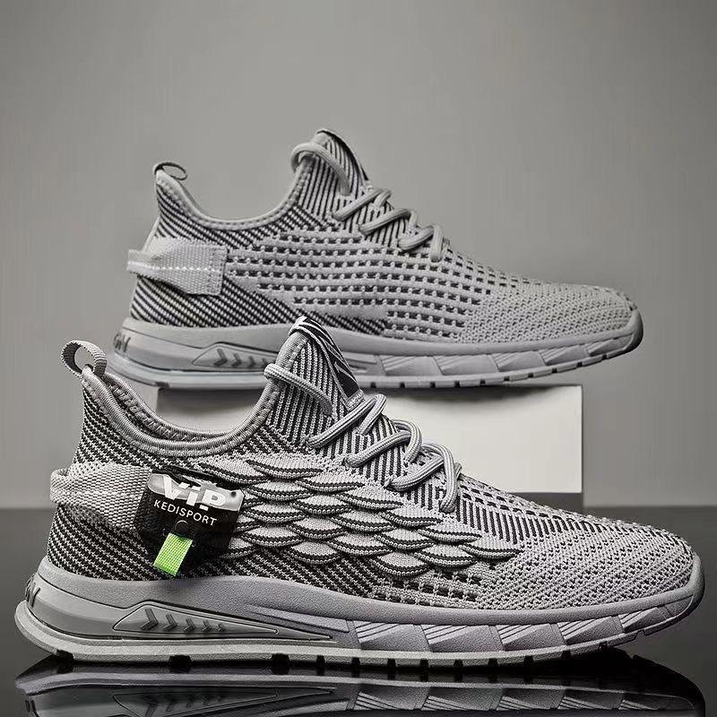 

Men s shoes mesh shoes trendy shoes spring and summer new men s trendy fit casual light and comfortable sports shoes breathable casual shoes 39 сірий колір