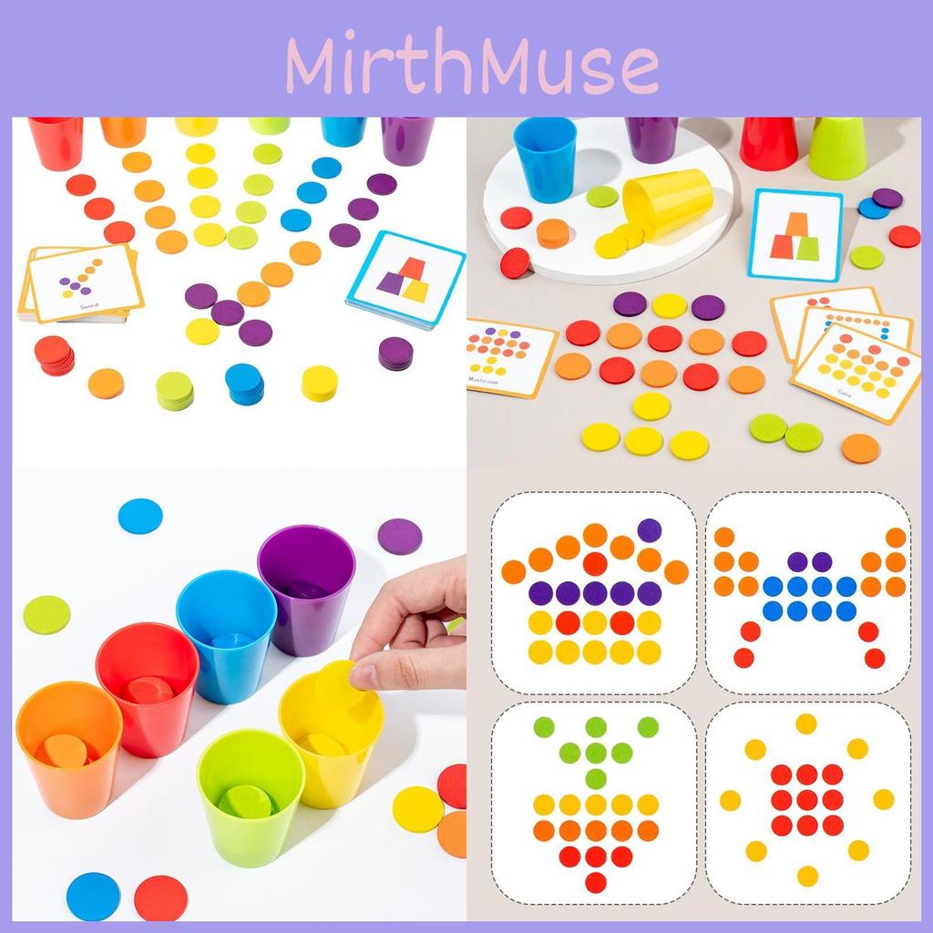 Wooden Color Sorting Stacking Cups Toy For Kids Educational And Skills Cognitive