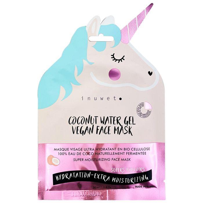 Masque licorne visage biocellulose hydratant - Inuwet - 30 ml - Rose - Mixte