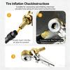Copper Air Chuck for Tire Inflation Featuring Steel Lock Clamp Universal for Most Inflators Quick Install