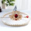 Pearl Zinc Zinc Alloy Girls Jewelry Women Tiara Hanfu Ornament Chinese Style Hair Crown Hair Accessories