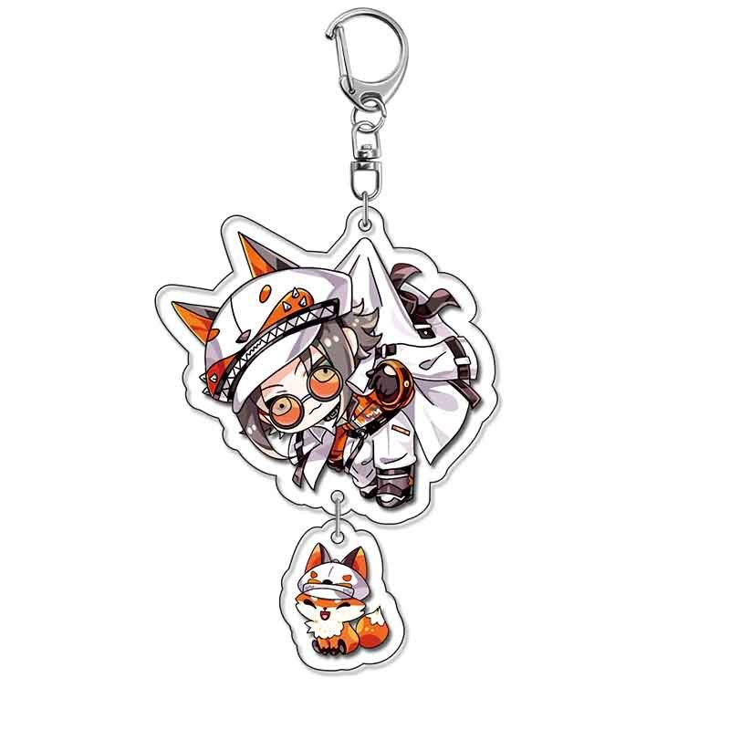 Anime Nijisanji Plastic Keychain Cute Cartoon Keyring Bag Tag Cos Accessories Collections