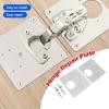 1 Set Stainless Steel Cabinet Door Hinges with Repair Plates and Screws