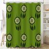Home Decor Shower Curtains with Green Dream Catcher Pattern Waterproof Bath Curtain Set for Kitchen Bathroom 180x240cm