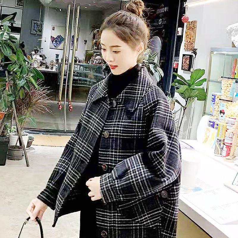 Autumn and winter new fashion single-breasted loose casual coat women's double-sided short cashmere coat tide