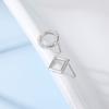 Geometrisches Rundes Quadratisches Asymmetrisches Design Mikro-Einlegeohrringe mit Vielseitigen und Kühlen Stil Ohrringen