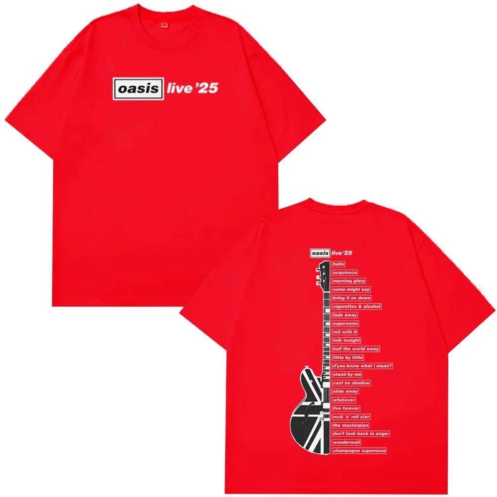 Oasis Live '26 Wembley Tour Men's T-shirt Fan Merch Summer Men's Hip-hop Fashion T-shirt Comfortable Casual Men's T-shirt Top