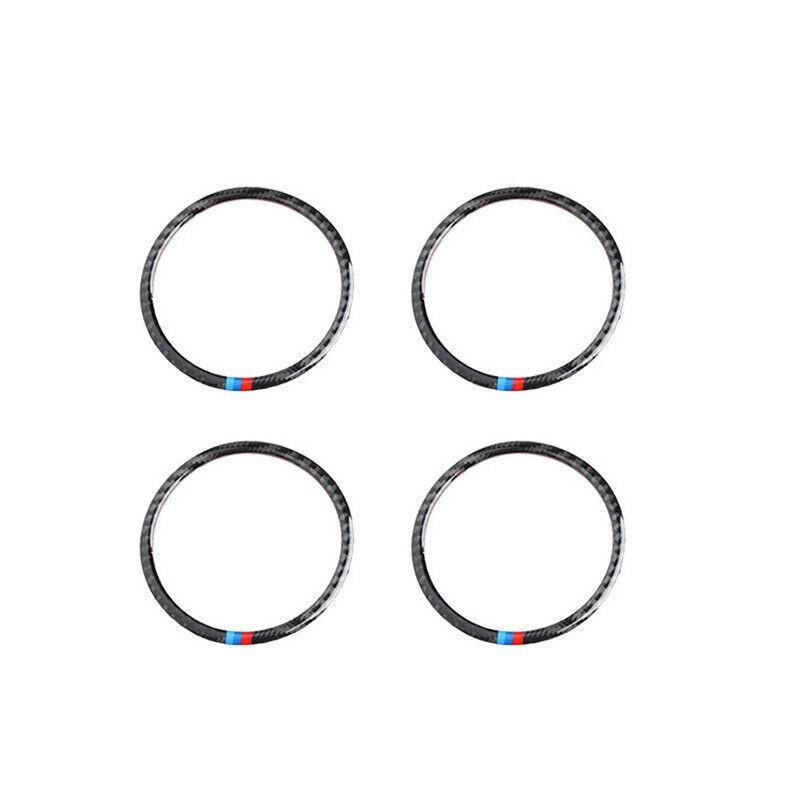 For BMW 3 4 Series M3 M4 2013-19 Real Carbon Fiber Inner Door Speaker Ring Trim