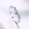 Charm 925 Sterling Silber Ringe Für Damen Einfache Schleife Kristall Größe 6/7/8/9 Mode Party Geschenke Mädchen Studentin Hochzeits Schmuck