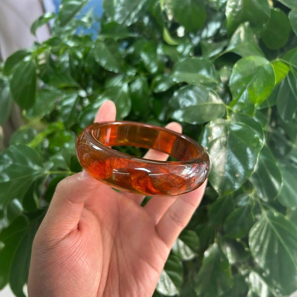 Two-Tone Coffee & Amber Yellow Minimalist Retro Bracelet