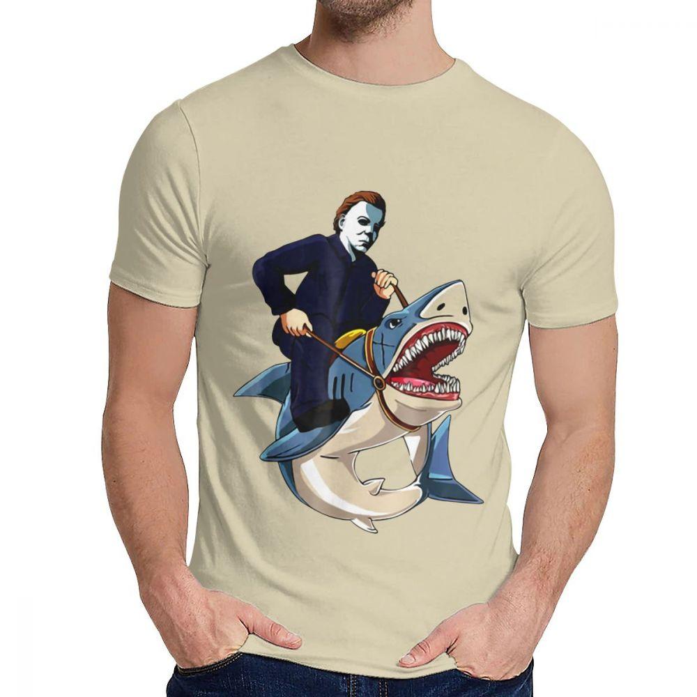 Unisex T Shirt Jason Riding Funny Halloween Graphic T Shirt Costum 100 Cotton Crewneck