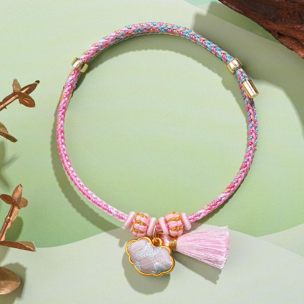 Dragon Boat Festival Ethnic Five-Colored Bracelet with Song Brocade Gourd Coin Purse & Zongzi-Inspired Hand Jewelry Gift.