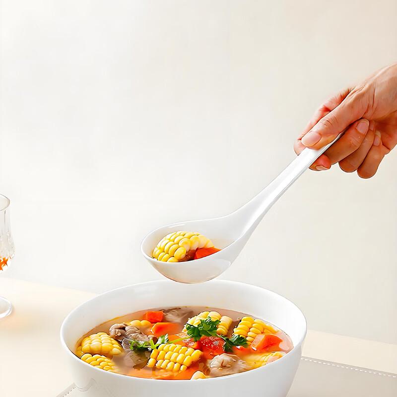 Sky Top Pure White Ceramic & Bone China Spoons