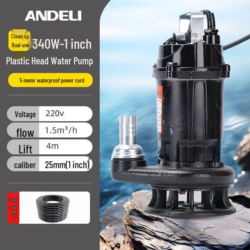 220V Kupfer Klärgruben-Schneidpumpe für Toiletten, Abwasser, Schlamm und Wasser - Ideal für den Hausgebrauch und die Landwirtschaft