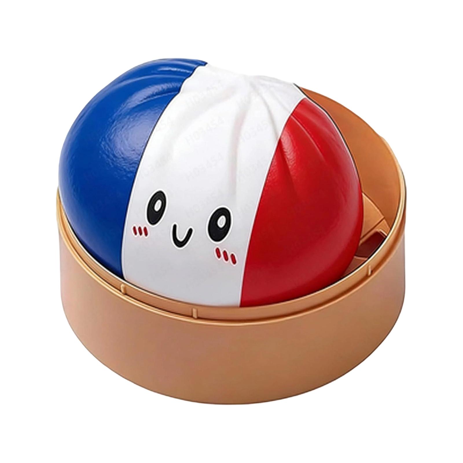 Dumpling Squishy Toy Slow Rising Stress Relief Squeeze Toy with National Flag Print for Kids and Adults Home Office Decor One Size