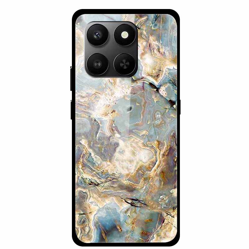 Glass Back Cover For Honor 200 Pro 5G Case Marble Hard Tempered Glass Case For Honor play 10T 400 Smart 5G Case 6.77" Shell Para