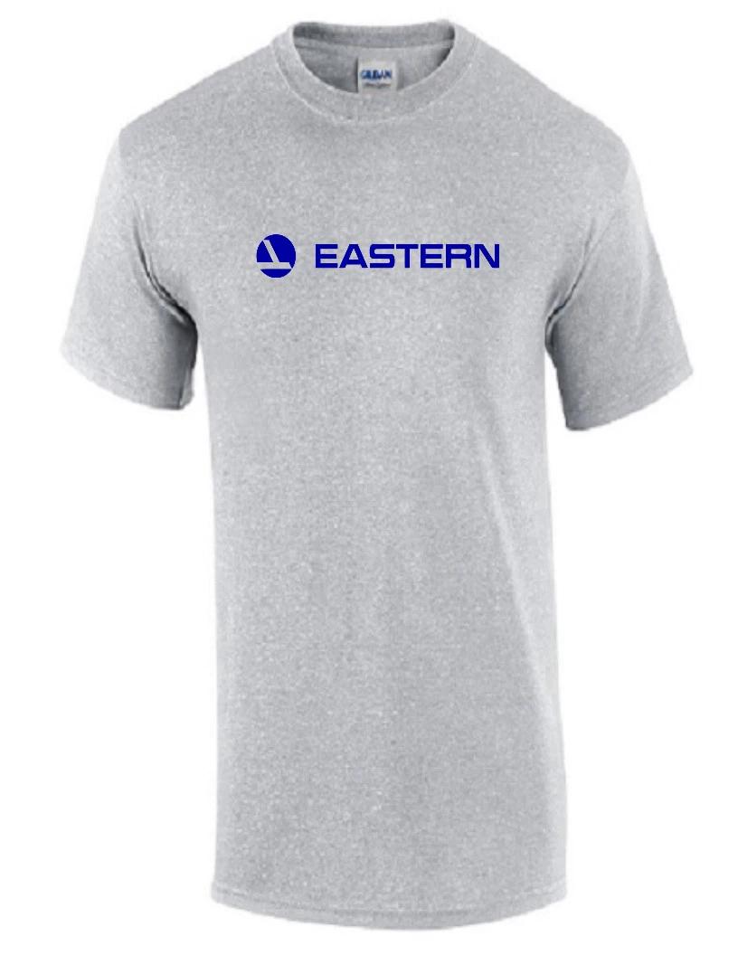 

Eastern Airlines Blue Retro Logo Shirt Aviation Geek Sport Gray T-Shirt S-5XL S