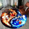 Sonic Fight Printed Chair Rug for Home Office Use, Living Room Kitchen Game Room Round Carpet