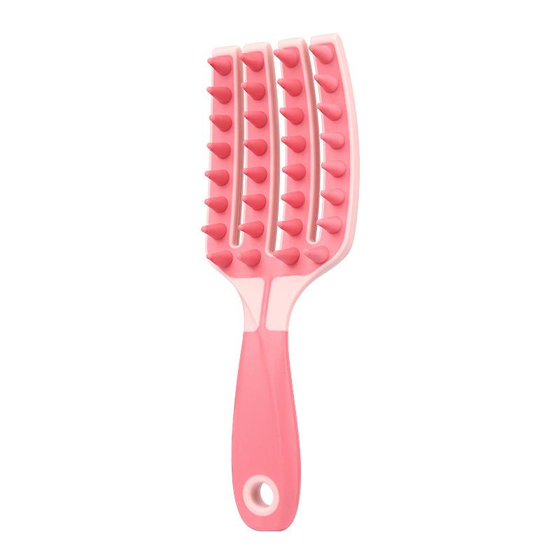 1pc handle silicone shampoo brush scalp massage wide teeth shampoo long handle shower head scrub hair Special for real hair wigs