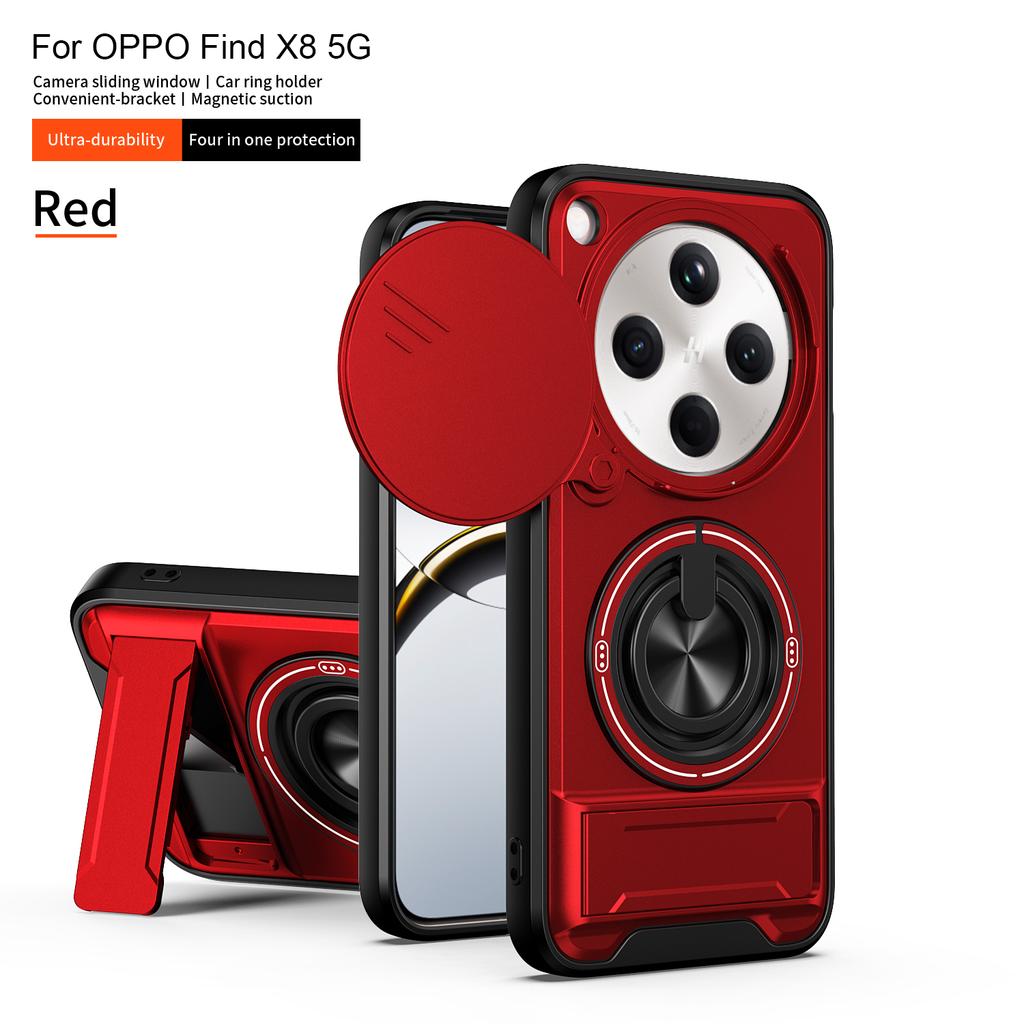 For Oppo Find X8 Case OPPO Find X8 Cover Find x8 Phone Case Magsafe Magnetic Fold Holder Military Armor Camera Protection Cover