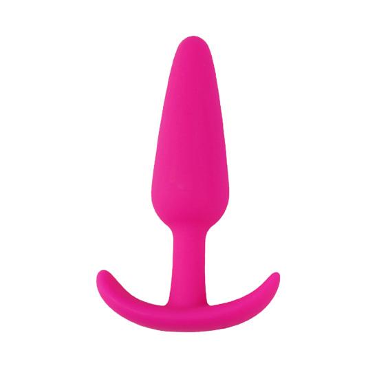 Silicone Hygienic Anal Plug Skin-friendly Smooth Surface Boat Hook Shape Butt Plug for Couples